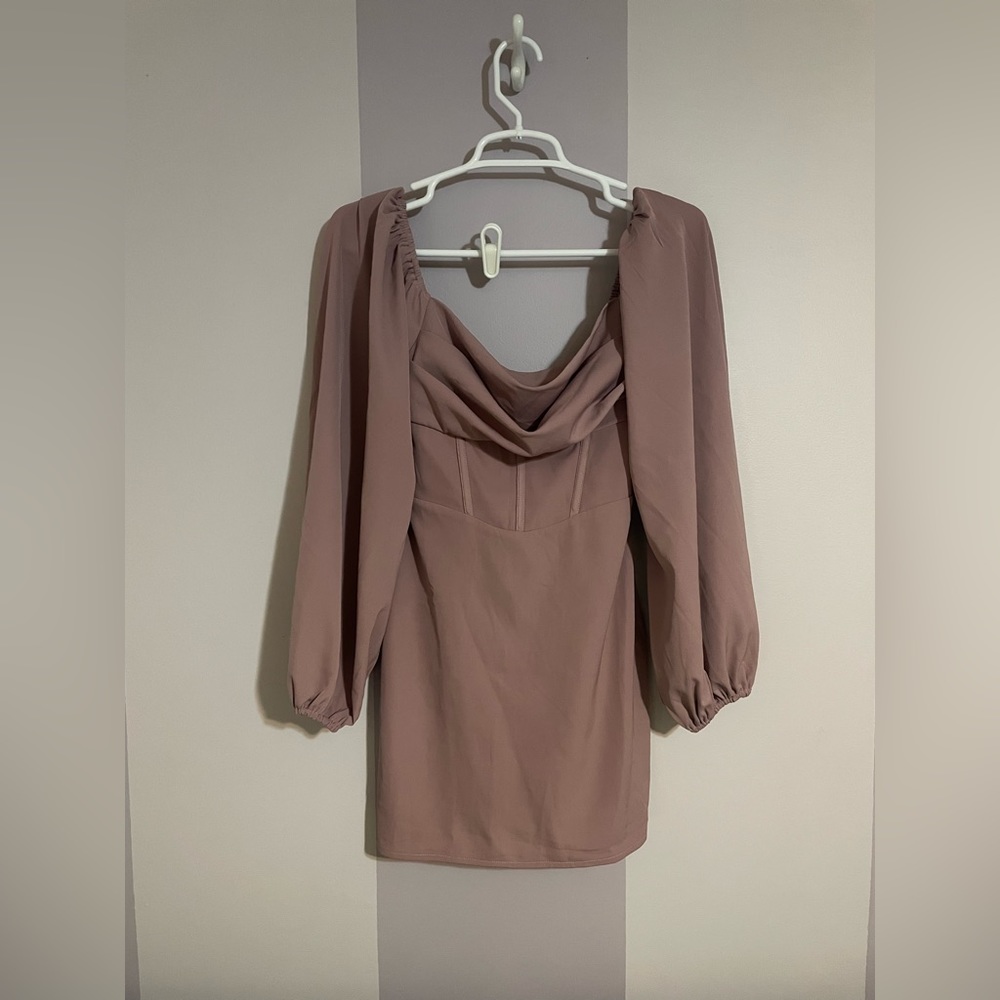 NWT Princess Polly Lillie long sleeve mini dress pink size 0